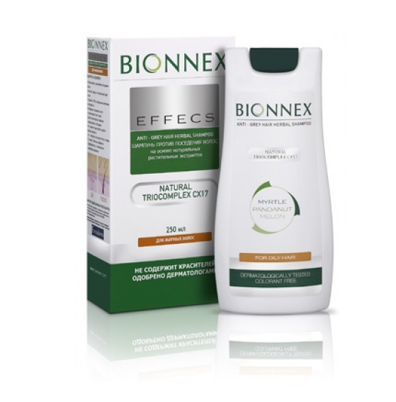 شامپو گیاهی موهای خاکستری و چرب بایونکس Bionnex Anti-Grey Hair Herbal Shampoo Oily