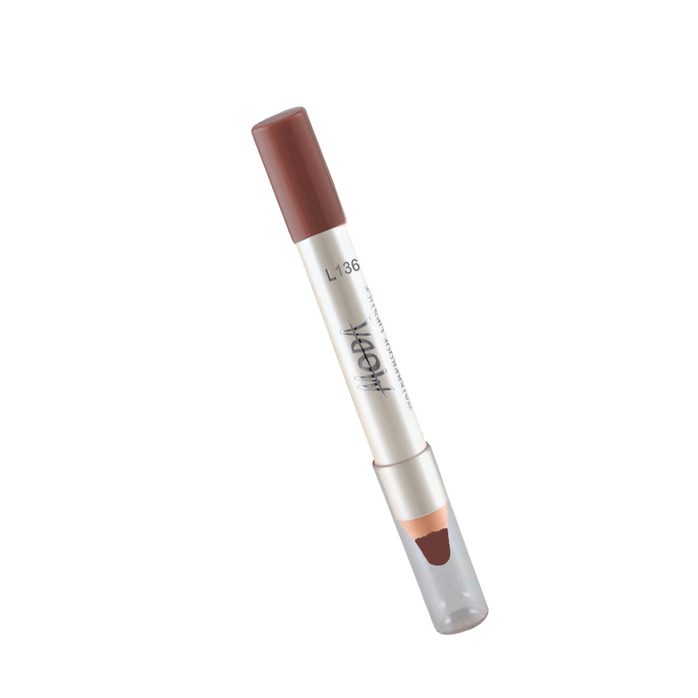 رژ لب مدادی مدا مدل waterproof lipstick شماره 136