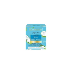 کرم آبرسان روز و شب پوست خشک و دهیدراته نارگیل و آلوئه ورا