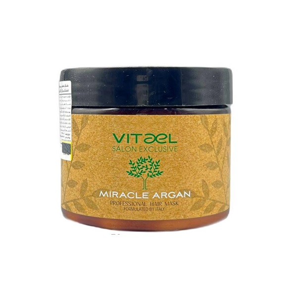 ماسک مو داخل حمام ویتاال مدل Miracle Argan مناسب موهای آسیب دیده حجم 500 میلی لیتر