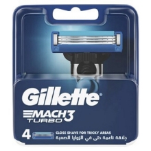 تیغ یدک اصلاح ژیلت مدل مچ تری توربو بسته 4 عددی