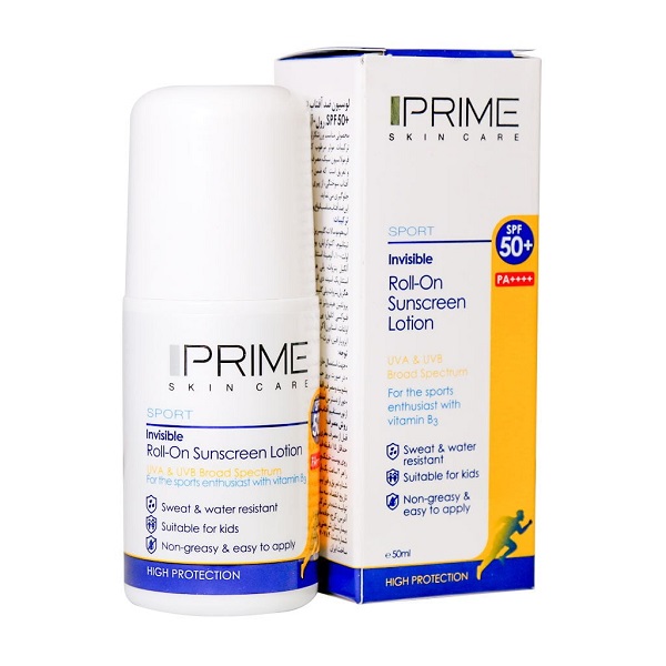 ضد آفتاب لوسیون رولی بی رنگ  پریم +SPF50