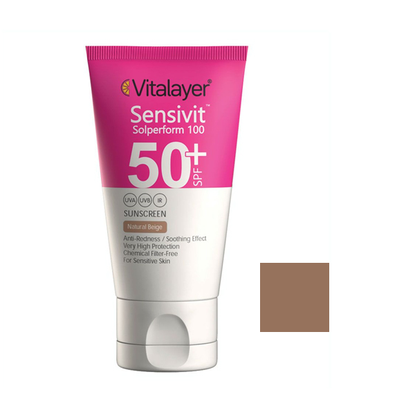 کرم ضد آفتاب پوست حساس ویتالیر مدل سنسی ویت SPF50+ حجم 40 میلی لیتر