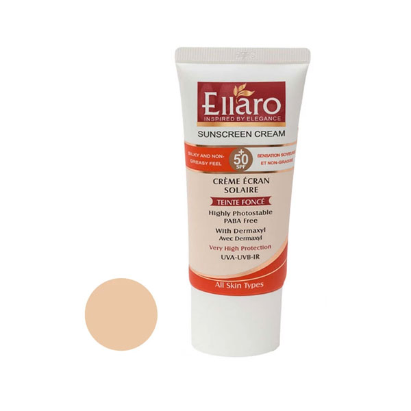 کرم ضد آفتاب الارو SPF50 مناسب انواع پوست رنگ بژ طبیعی