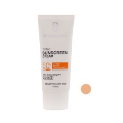 کرم ضد آفتاب بیزانس +SPF50 مناسب پوست خشک و حساس رز بژ