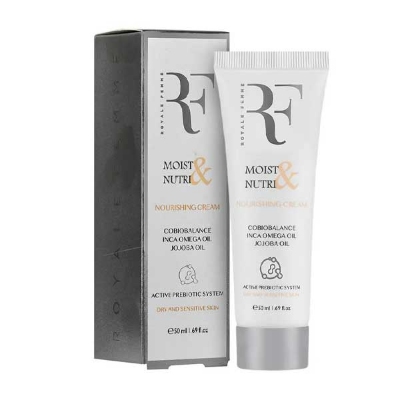 کرم مرطوب کننده و تغذیه کننده رویال فم مناسب پوست خشک حجم 50 میلی لیتر