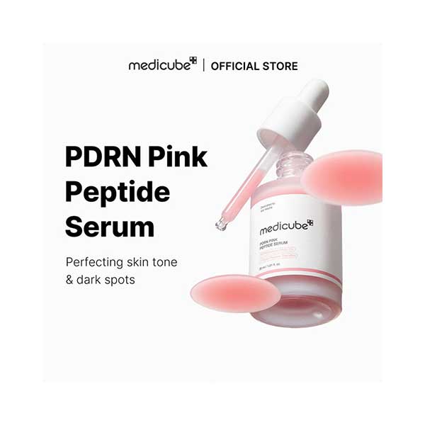 سرم صورتی روشن کننده پپتاید و PDRN مدی کیوب