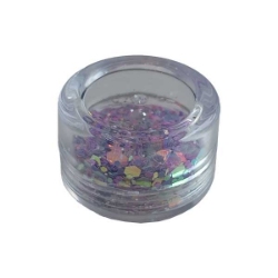 پک دیزاین ناخن گلیتری یاسی بسته 12 عددی