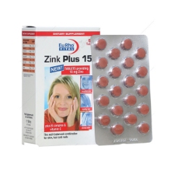 قرص زینک پلاس یوروویتال 15 میلی گرمی