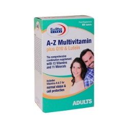 قرص ای تو زد مولتی ویتامین پلاس کیوتن و لوتئین یوروویتال