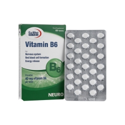 قرص ویتامین B6 یوروویتال 60 عددی