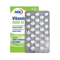 قرص ویتامین د3 یوروویتال 4000 واحدی
