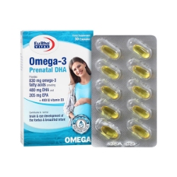 سافت ژل امگا 3 پریناتال دی‌ اچ‌ آ یوروویتال