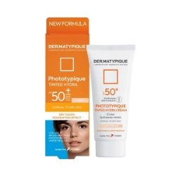 ضد آفتاب رنگی پوست خشک spf50 بژ روشن درماتیپیک حجم 50 میلی لیتر