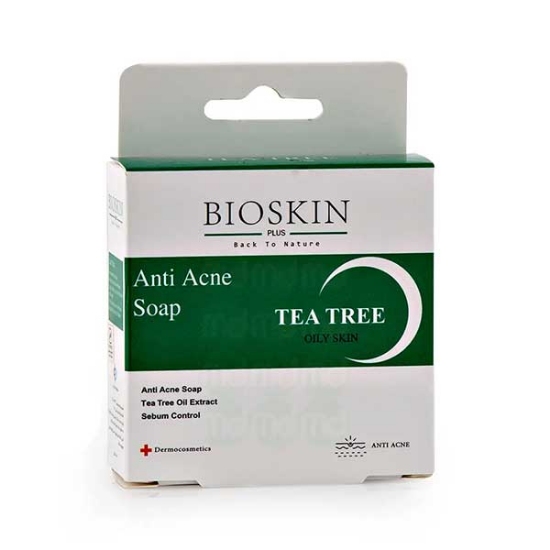 صابون ضد جوش بیو اسکین حاوی عصاره درخت چای وزن 100 گرم