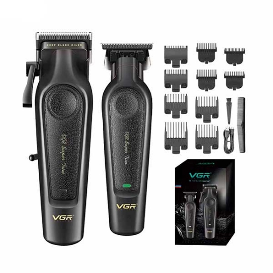 ست ماشین اصلاح و خط زن  وی جی آر  مدل V-197 & 995
