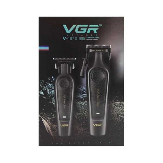 ست ماشین اصلاح و خط زن  وی جی آر  مدل V-197 & 995