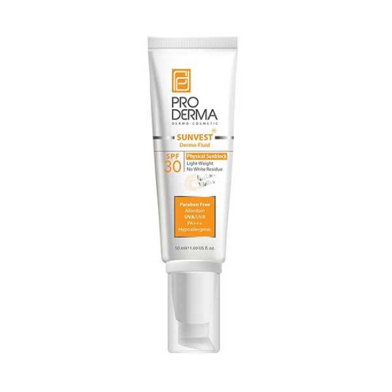 ضد آفتاب SPF30 پرو درما مناسب پوست معمولی و حساس حجم 50 میلی لیتر