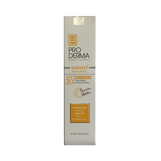 ضد آفتاب SPF30 پرو درما مناسب پوست معمولی و حساس حجم 50 میلی لیتر