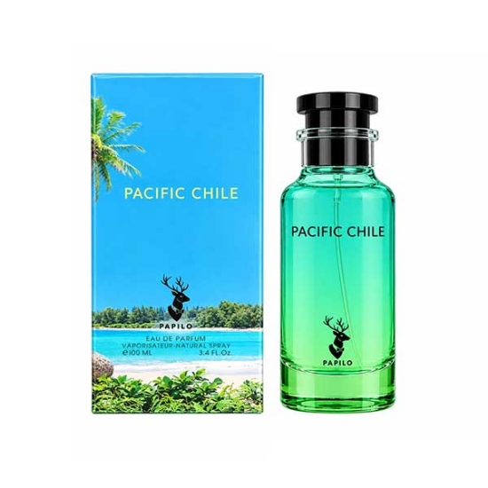 ادوپرفیوم مردانه پاپیلو مدل PACIFIC CHILE با رایحه لویی ویتون پسفیک چیل حجم 100 میلی لیتر