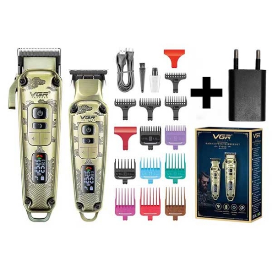 ست ماشین اصلاح و خط زن وی جی آر مدل V-643
