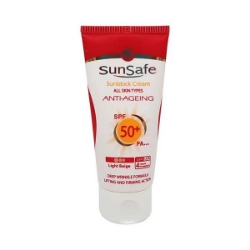کرم ضد آفتاب SPF50 رنگی سان سیف مدل لایت بژ حجم 50 میلی لیتر