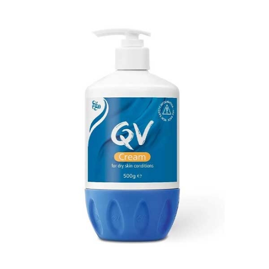 کرم مرطوب کننده کیووی QV مناسب پوست خشک وزن 500 گرم